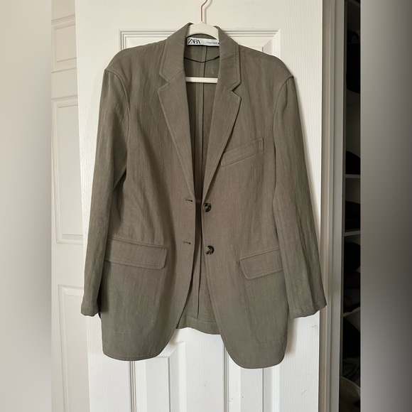 Zara Linen Blend Blazer - New! - Picture 7 of 7